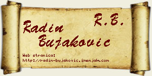 Radin Bujaković vizit kartica